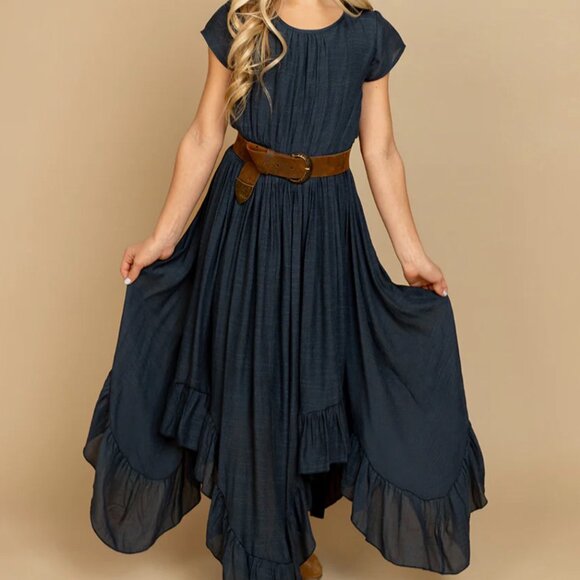 NWT Joyfolie Girls' Briley Dress in Navy Size 12 or 14 - Picture 4 of 6